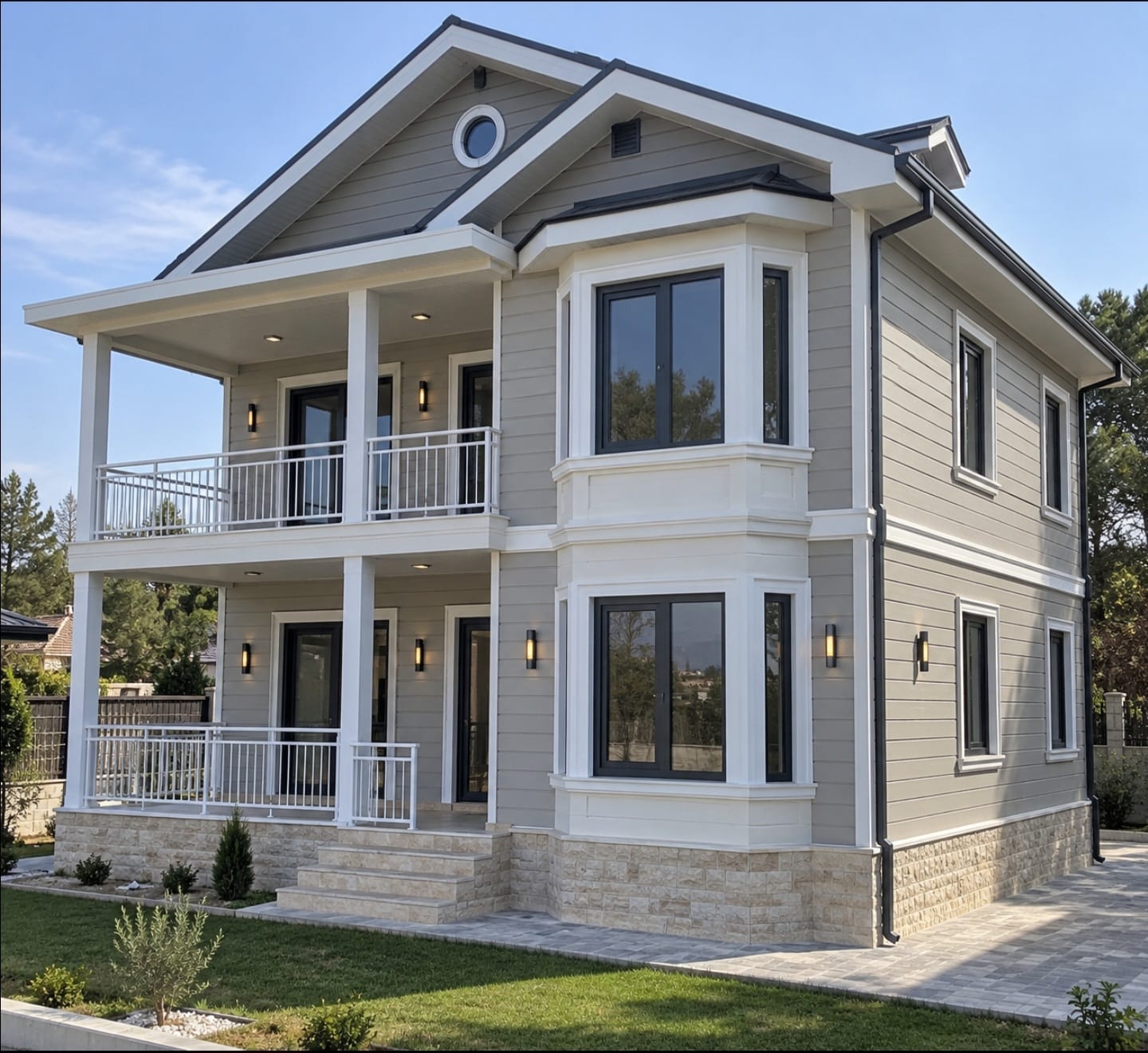 Modern İki Katlı Çelik Villa